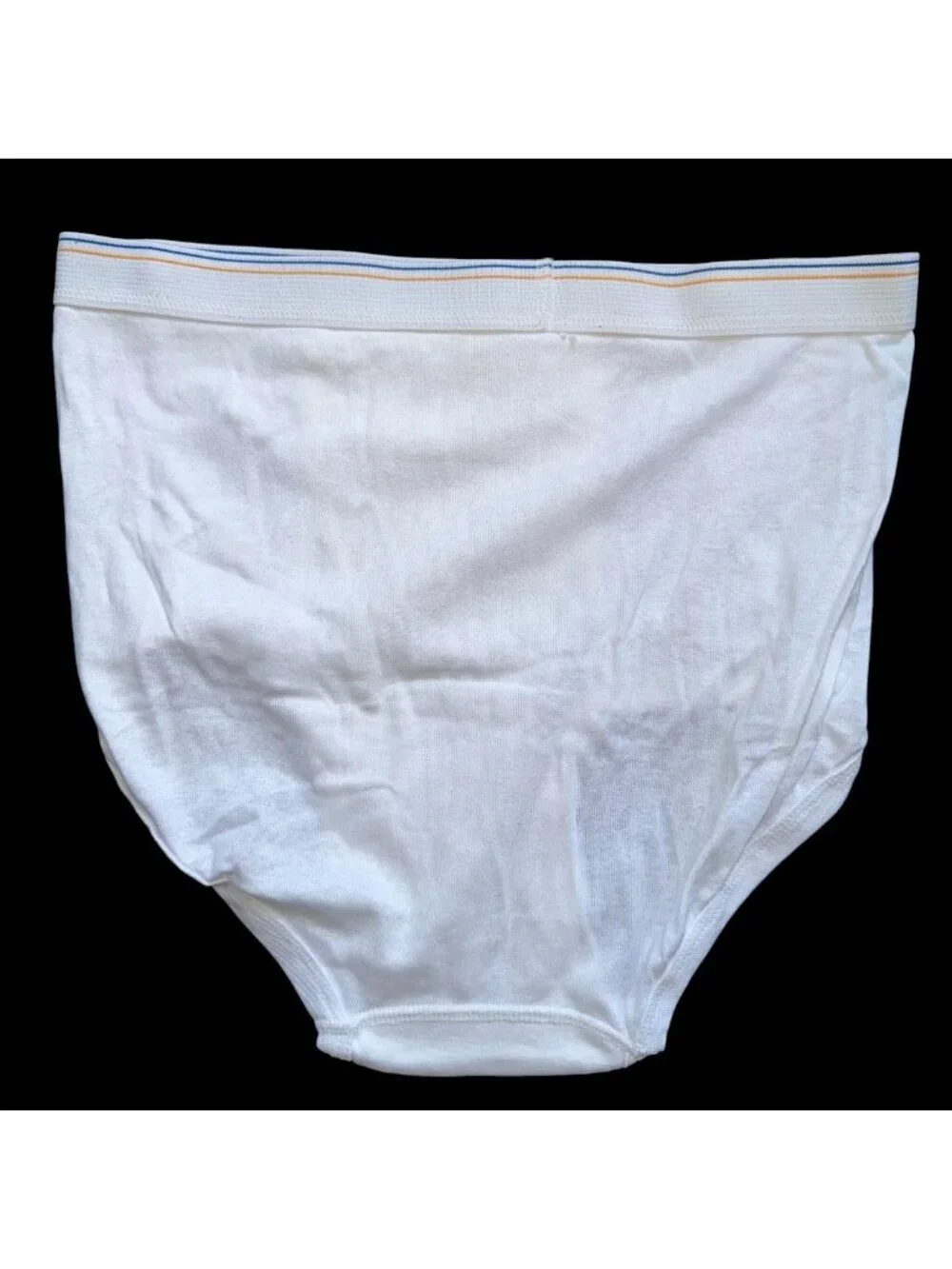 Vintage Tighty Whities Fruit of the Loom Blue Gold Stripe NOS 38-40